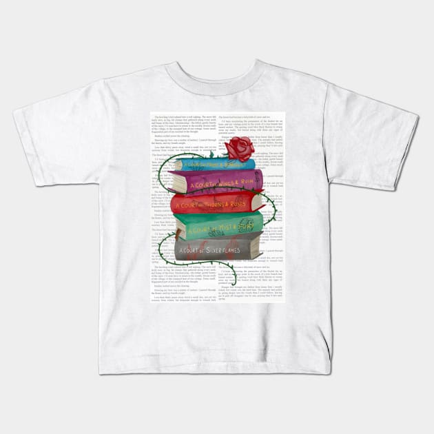 Court of Thorns and Roses Book Collection Kids T-Shirt by booksnbobs